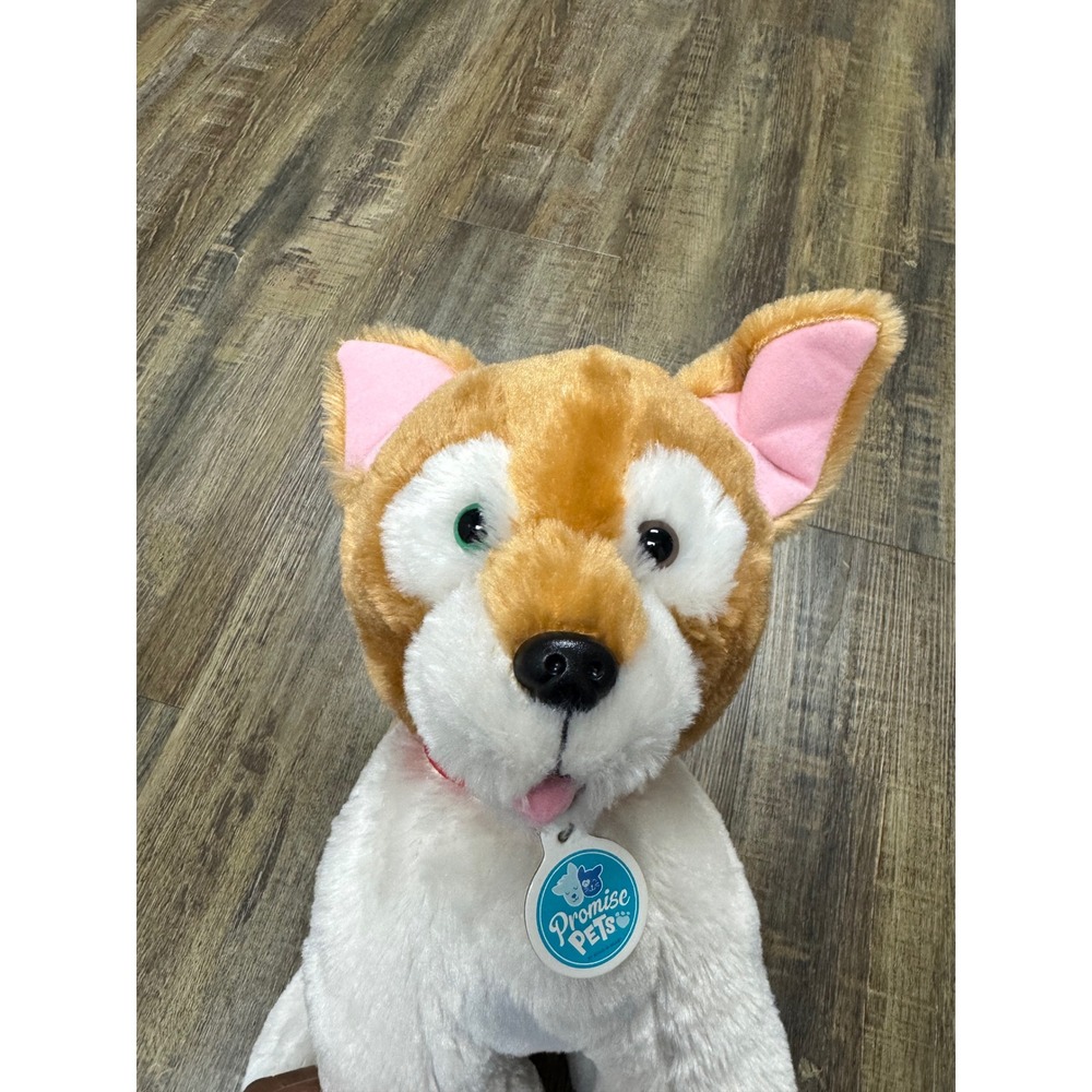 Build-A-Bear Promise Pets Jack Russell Terrier Dog 11in Tan White Heterochromia